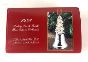 Madison Avenue Making Spirits Bright Tree Bell Silverplated 1998 in Box 3rd Ed